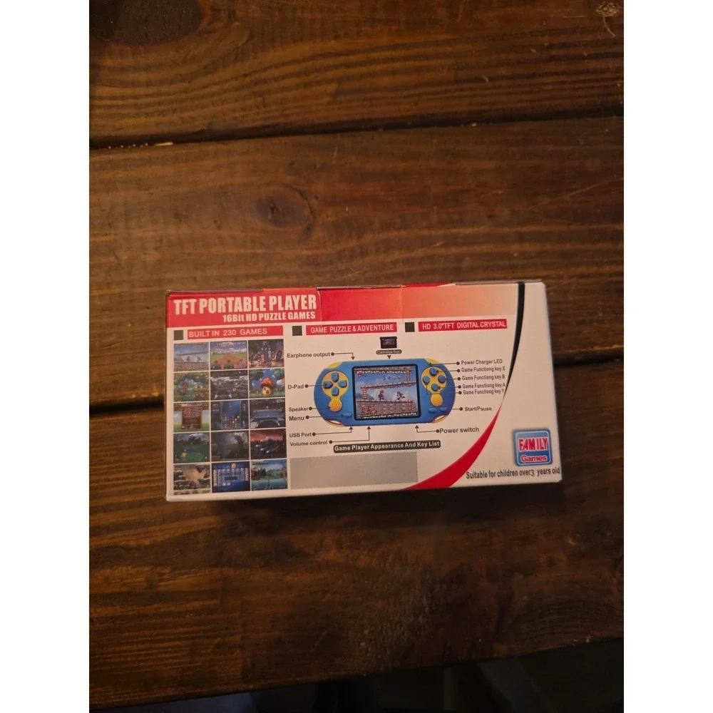 TFT Portable Player 16 Bit HD Puzzle Games Built In 230 Games